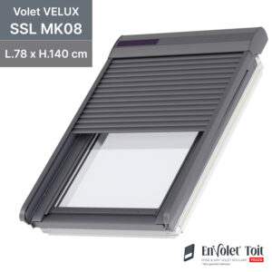 Volet fenêtre de toit roulant à énergie solaire VELUX ssl mk08