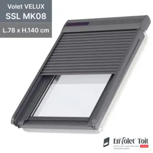 Volet fenêtre de toit roulant à énergie solaire VELUX ssl mk08