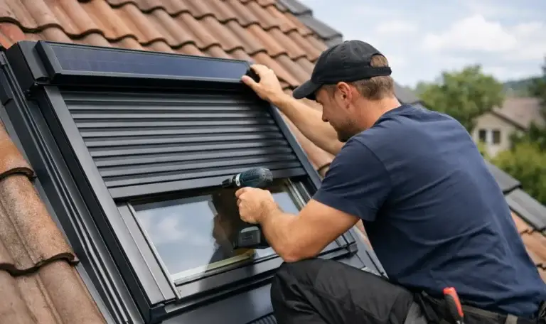 Pose de volet roulant Velux solaire