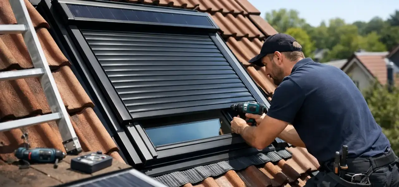 Pose volet roulant solaire VELUX par EnVolet'Toit